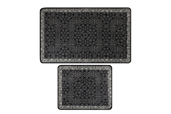Mijölnir Paisley Djt Juego de alfombras de baño Negro, Antracita, Blanco Mijölnir Paisley Djt Juego de alfombras de baño Negro, Antracita, Blanco